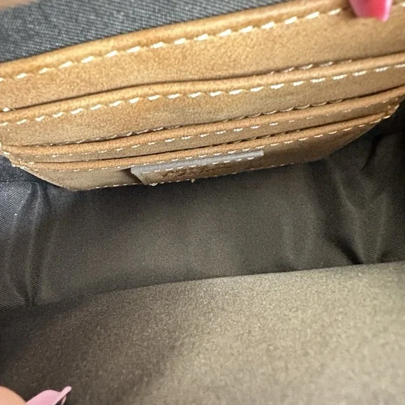 Tony Lama Woven Accent Colorful SaddleBag Leather Southwestern Crossbody Purse - Picture 10 of 12